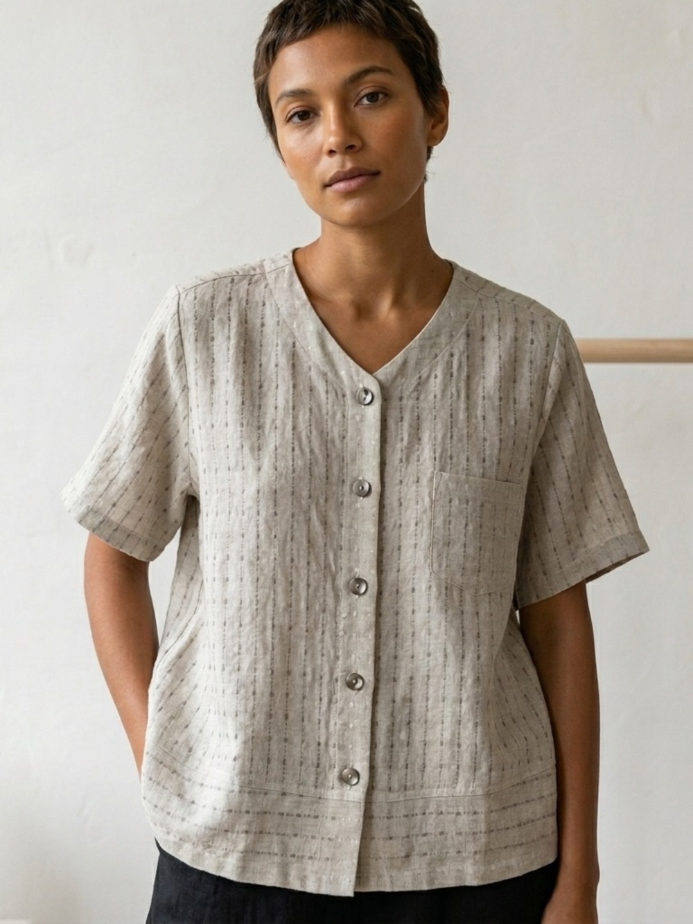 NWT David Dart Linen Top size XL Beige